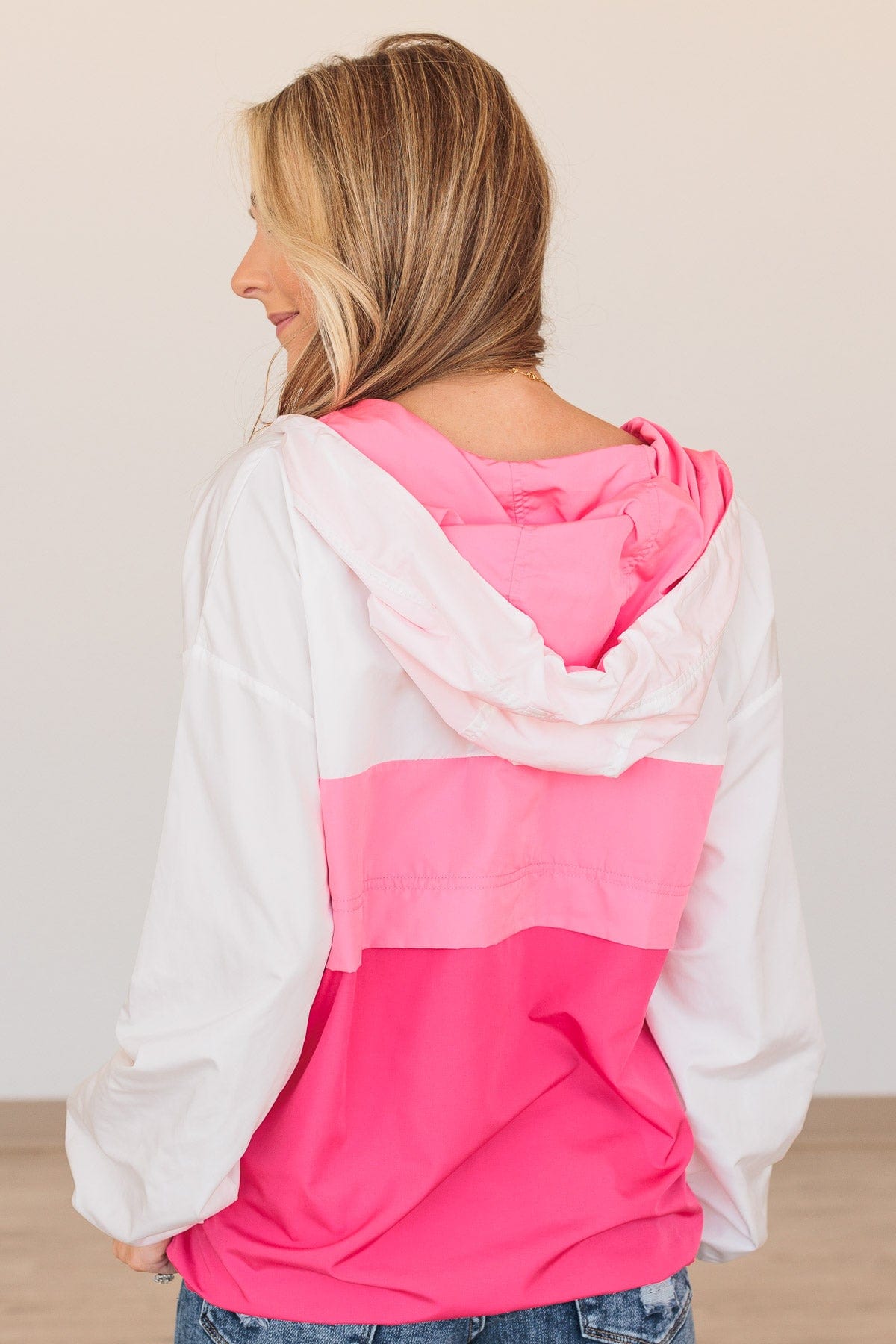 Explore The Unknown Color Block Windbreaker- Pink