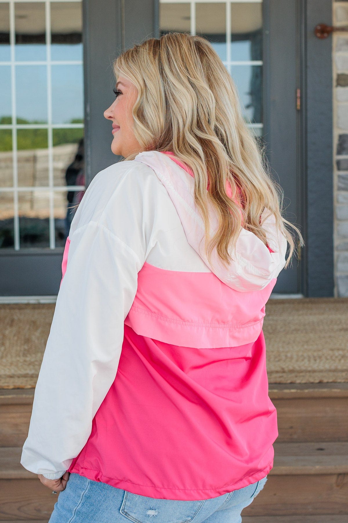 Explore The Unknown Color Block Windbreaker- Pink