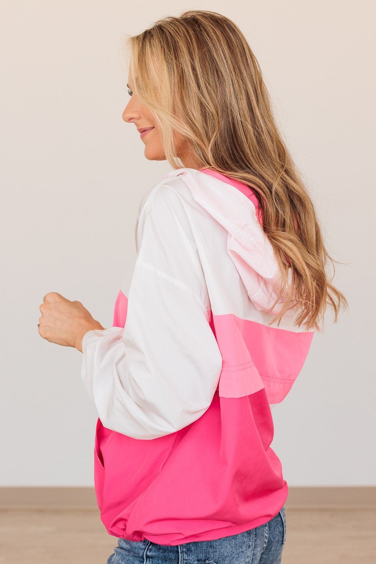 Explore The Unknown Color Block Windbreaker- Pink