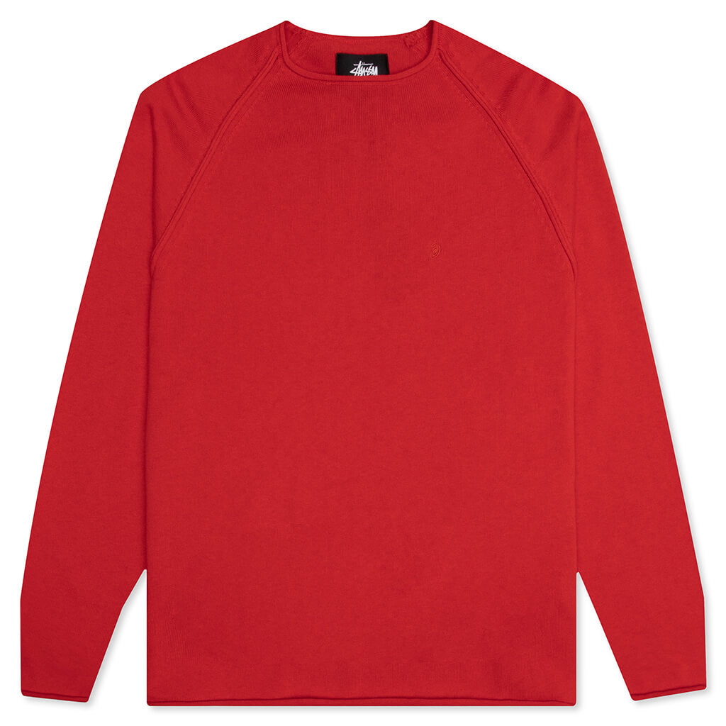 Exposed Seam Sweater - Red