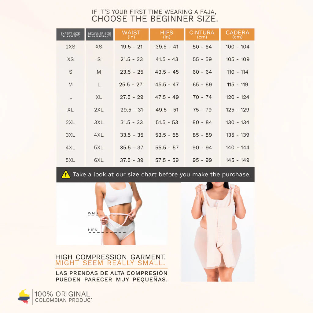 FAJAS MARIAE FQ102 | POST OP SHAPEWEAR FOR WOMEN | BRA & MID THIGH | POWERNET