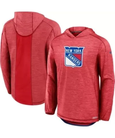 Fanatics Men's NHL Fanatics New York Rangers Authentic Pro Rink Lightweight Pullover Hoodie