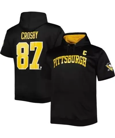 Fanatics Men's NHL Fanatics Sidney Crosby Pittsburgh Penguins Big & Tall Captain Patch Name & Number Pullover Hoodie