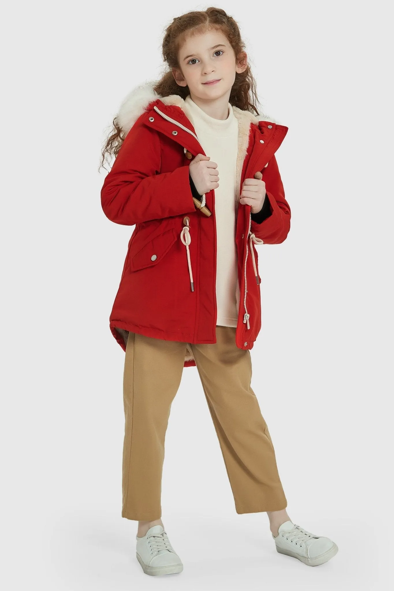 Fleece Lined Winter Coat with Hood