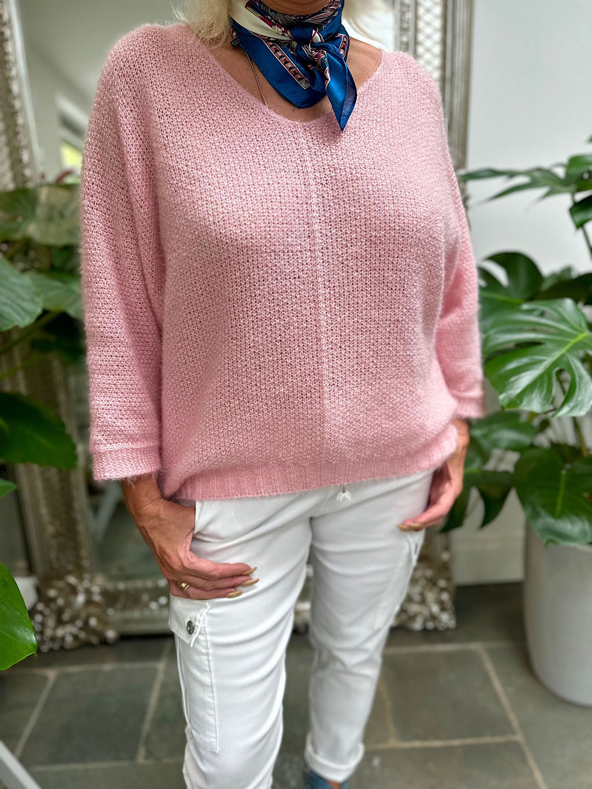 Fluffy V Neck Knit Bella