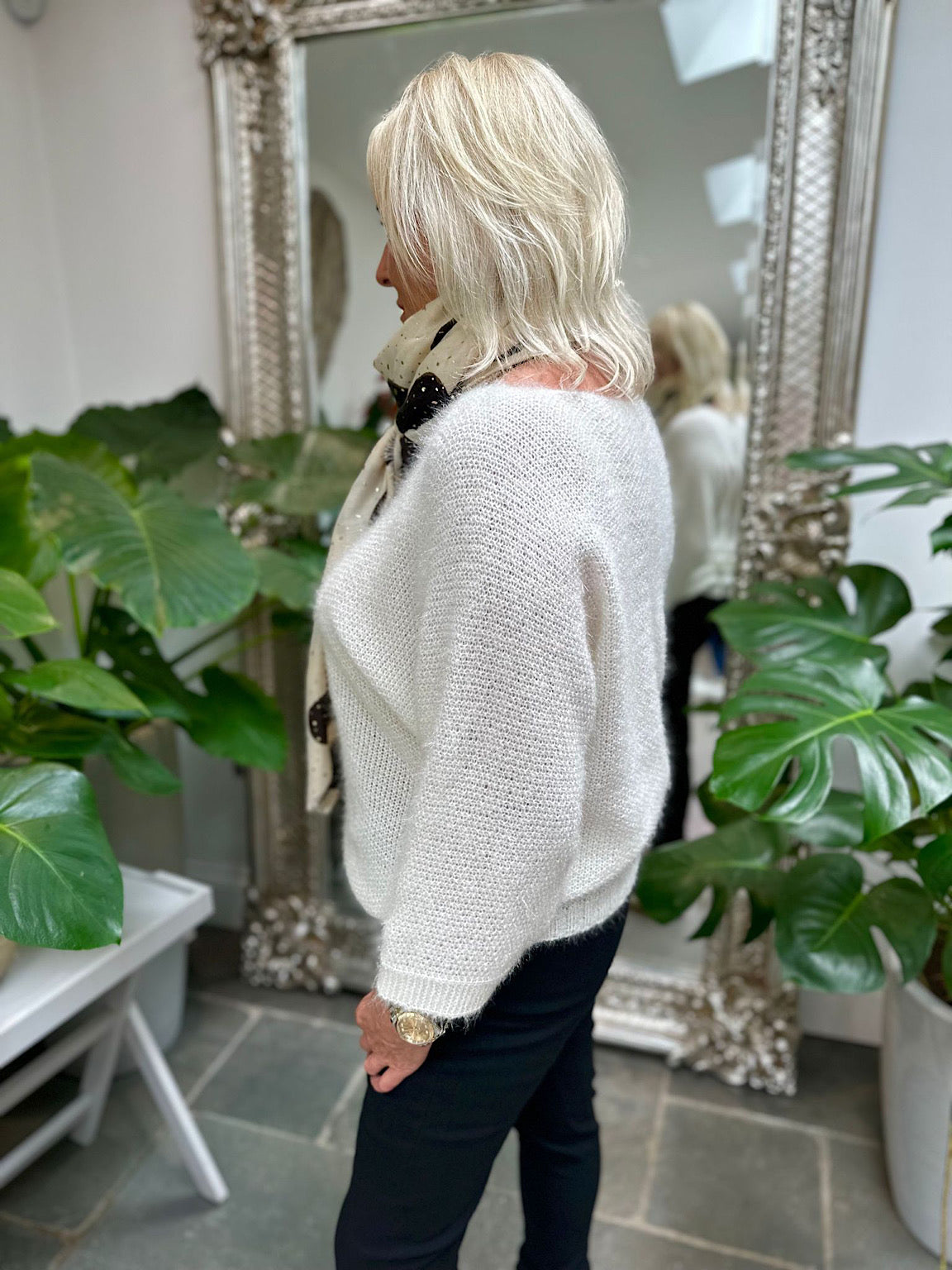 Fluffy V Neck Knit Bella