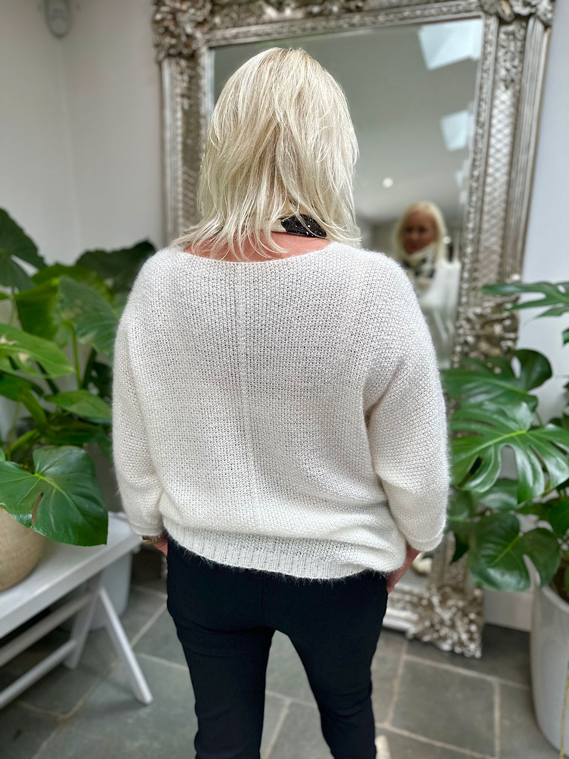 Fluffy V Neck Knit Bella