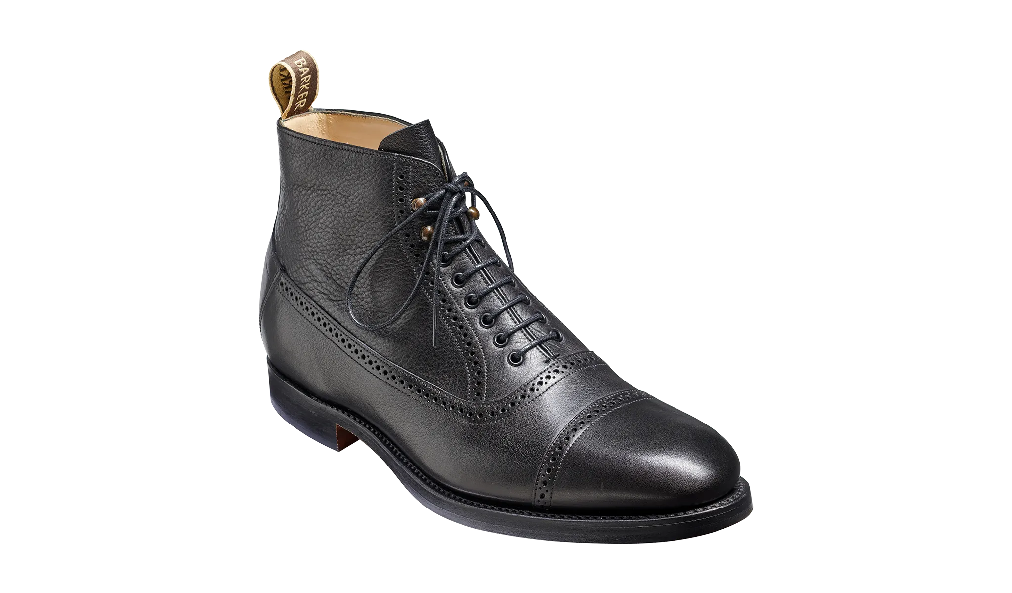 Foley - Black Soft Grain Toe-Cap Boot