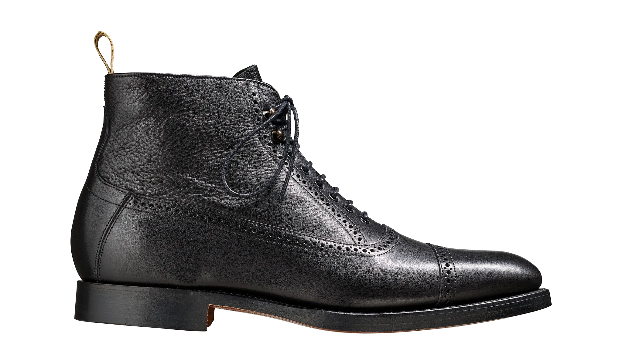 Foley - Black Soft Grain Toe-Cap Boot