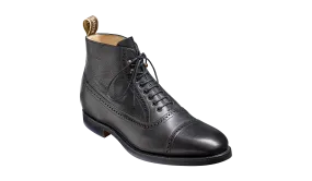 Foley - Black Soft Grain Toe-Cap Boot