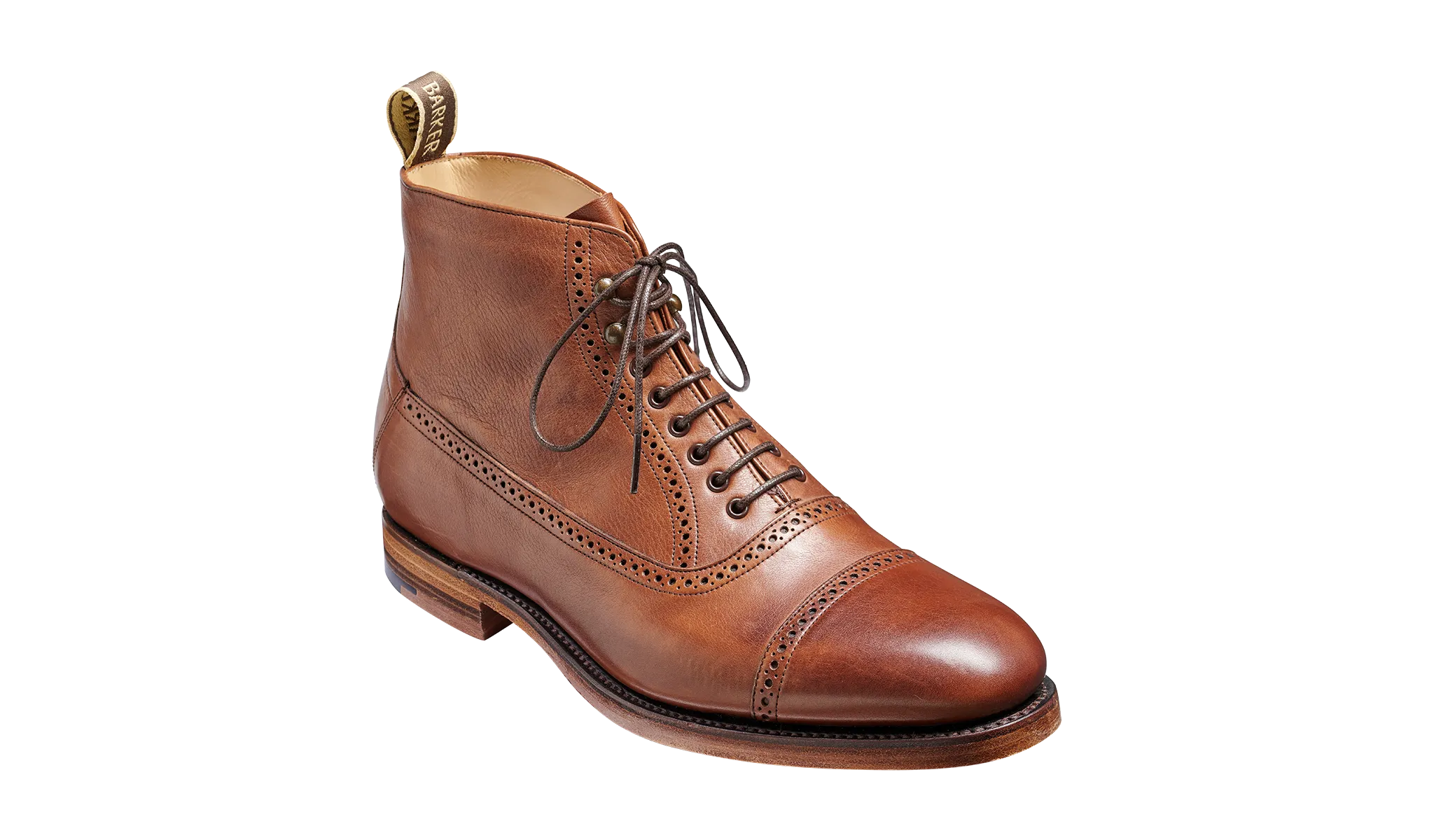 Foley - Mid Brown Soft Grain Toe-Cap Boot