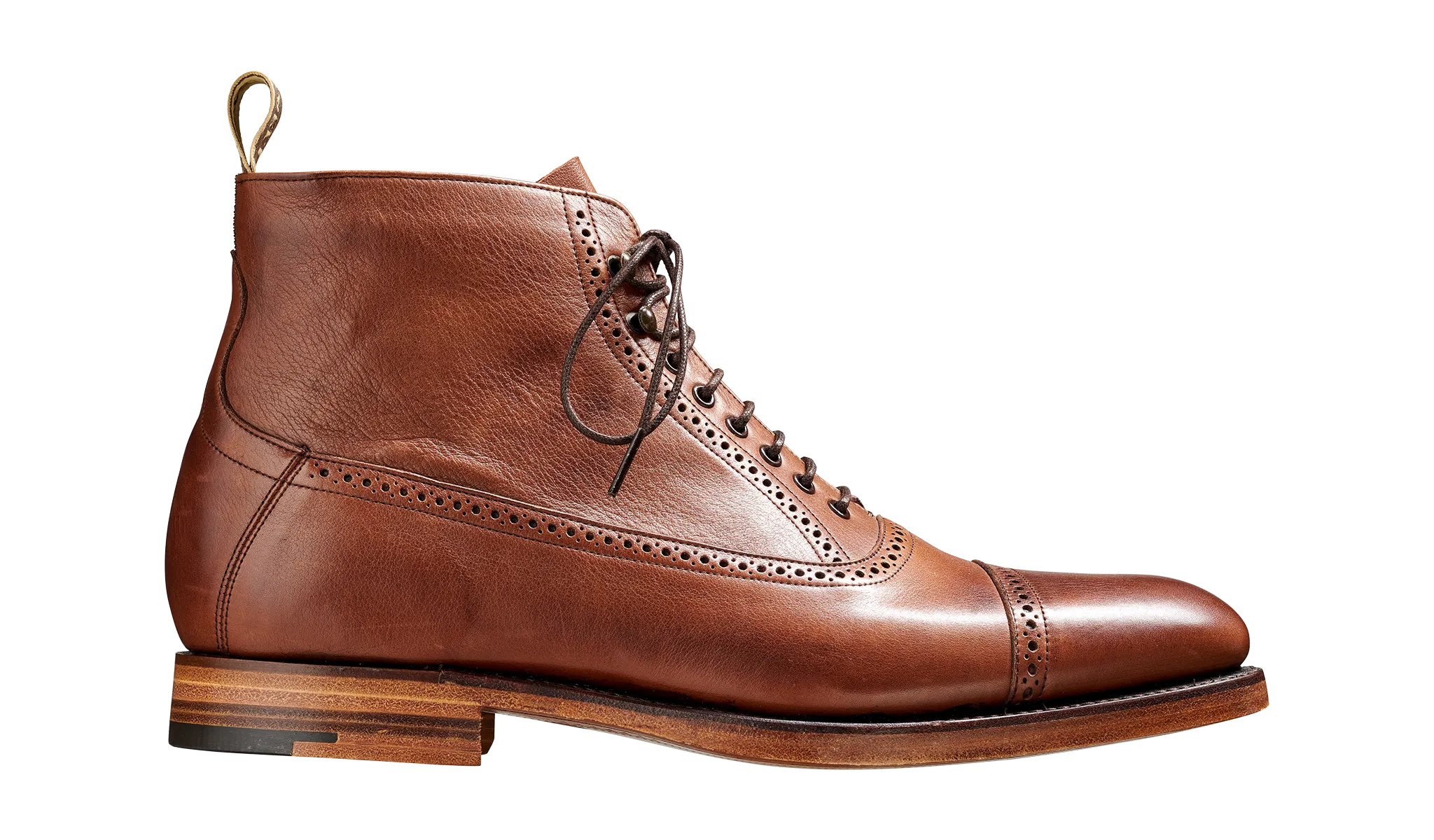 Foley - Mid Brown Soft Grain Toe-Cap Boot