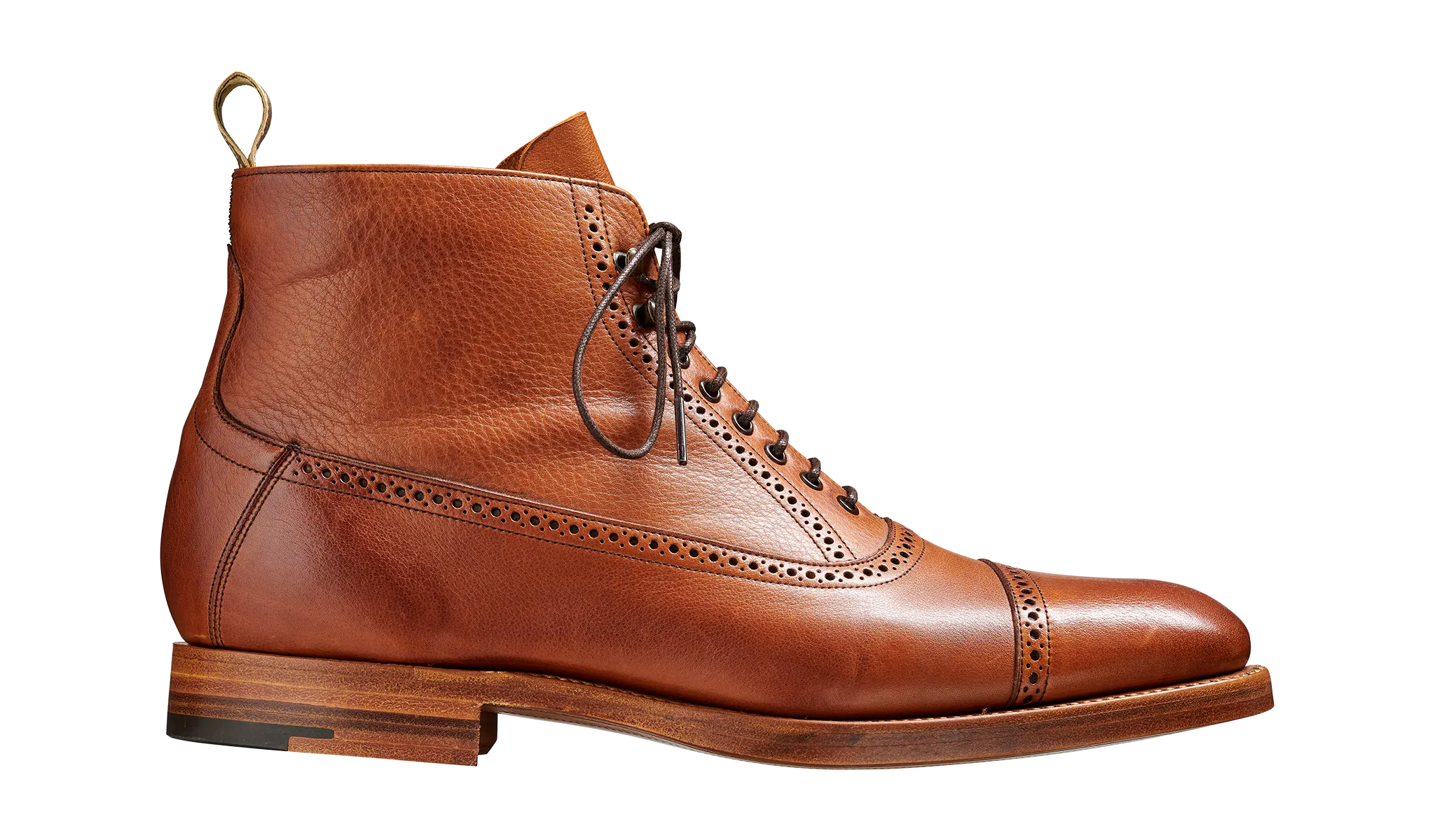 Foley - Tan Soft Grain Mens Toe Cap Boot