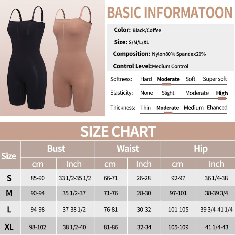 Full Body Shaper Tummy Control Slimming Sheath