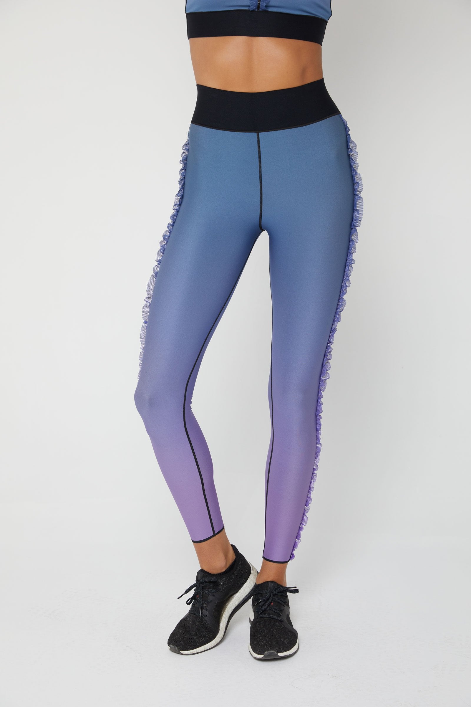 Get It Fast Lace Ruffle Legging with Swarovski Crystals