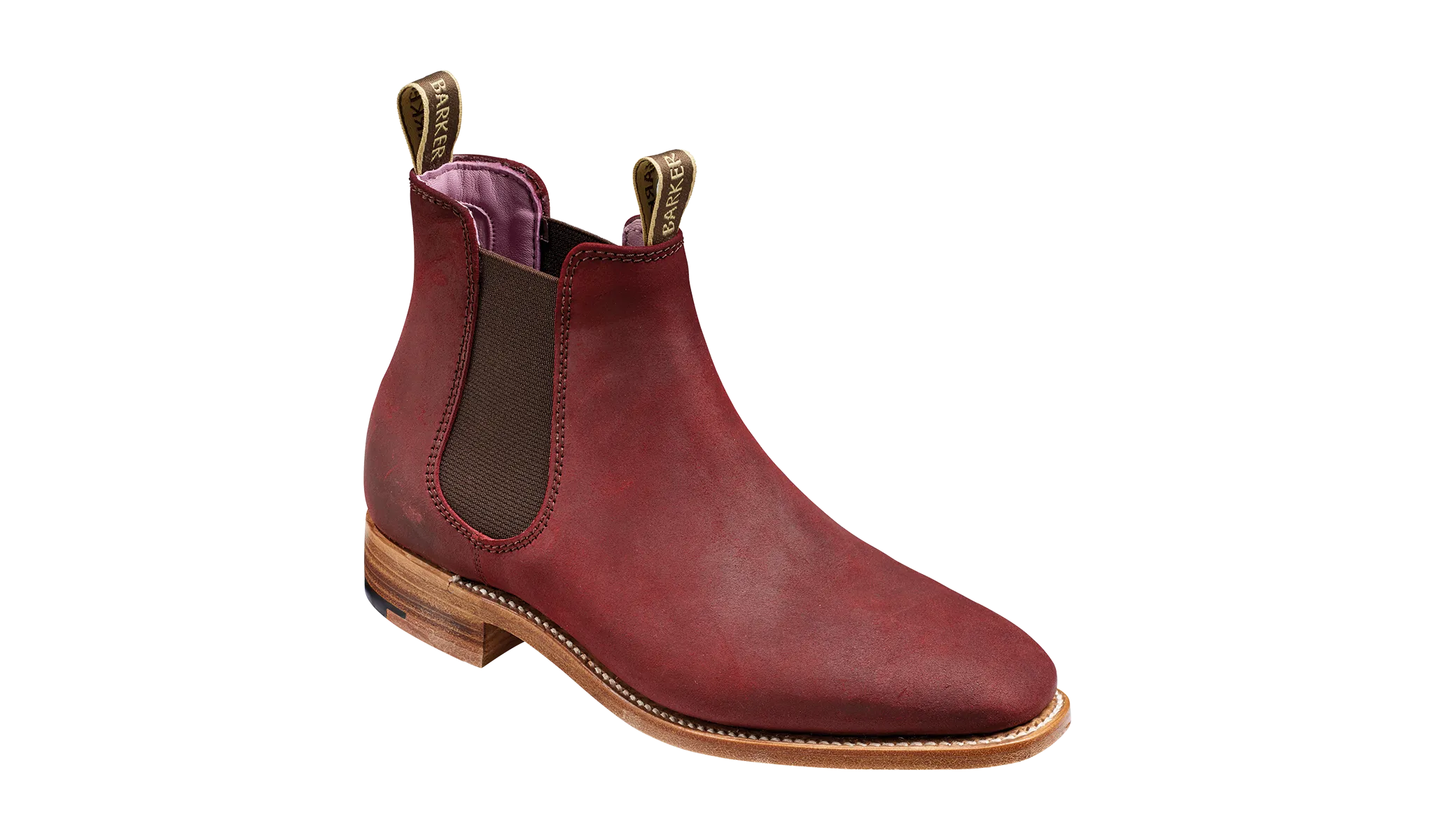 Gina - Plum Waxy Suede Women Chelsea boot