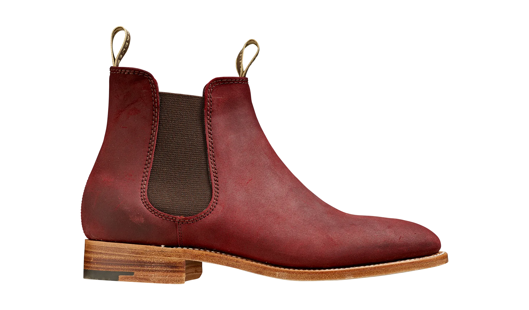 Gina - Plum Waxy Suede Women Chelsea boot