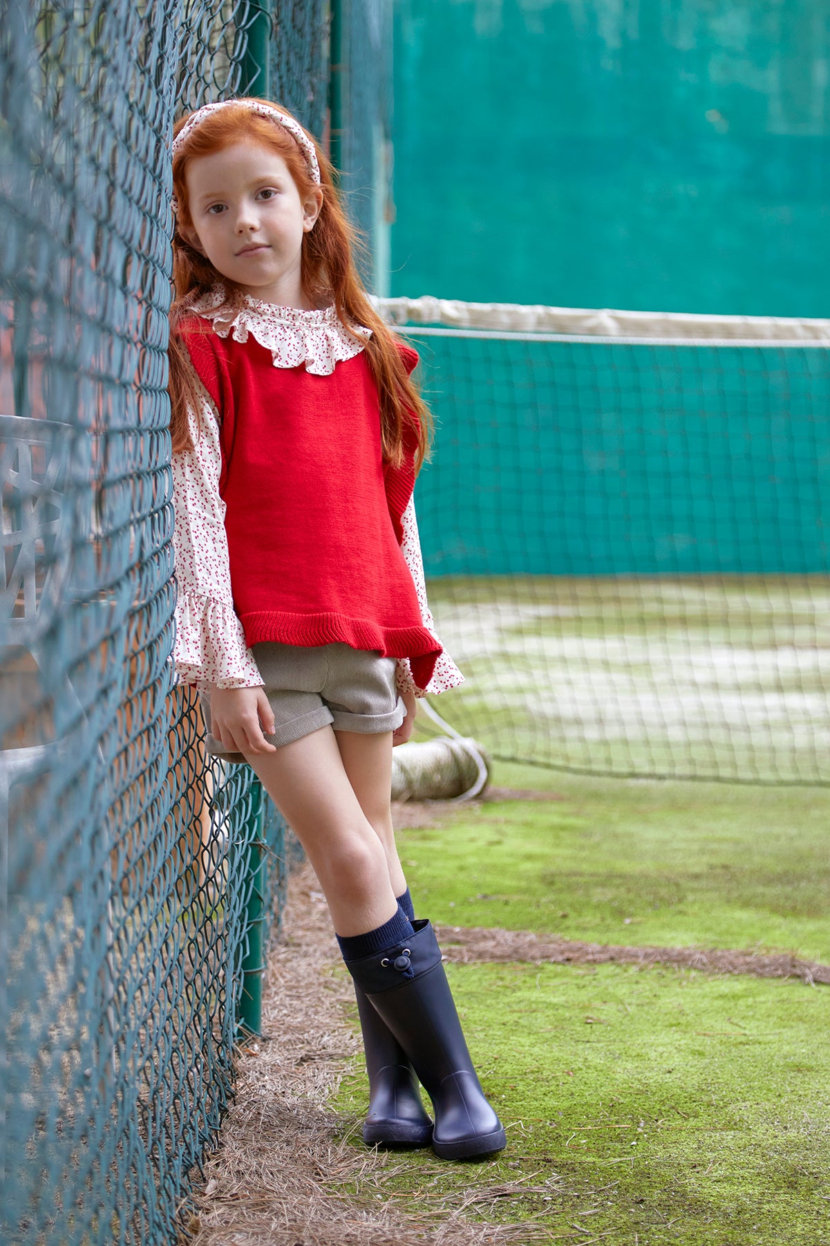 Girl Témpera Waistcoat-Red