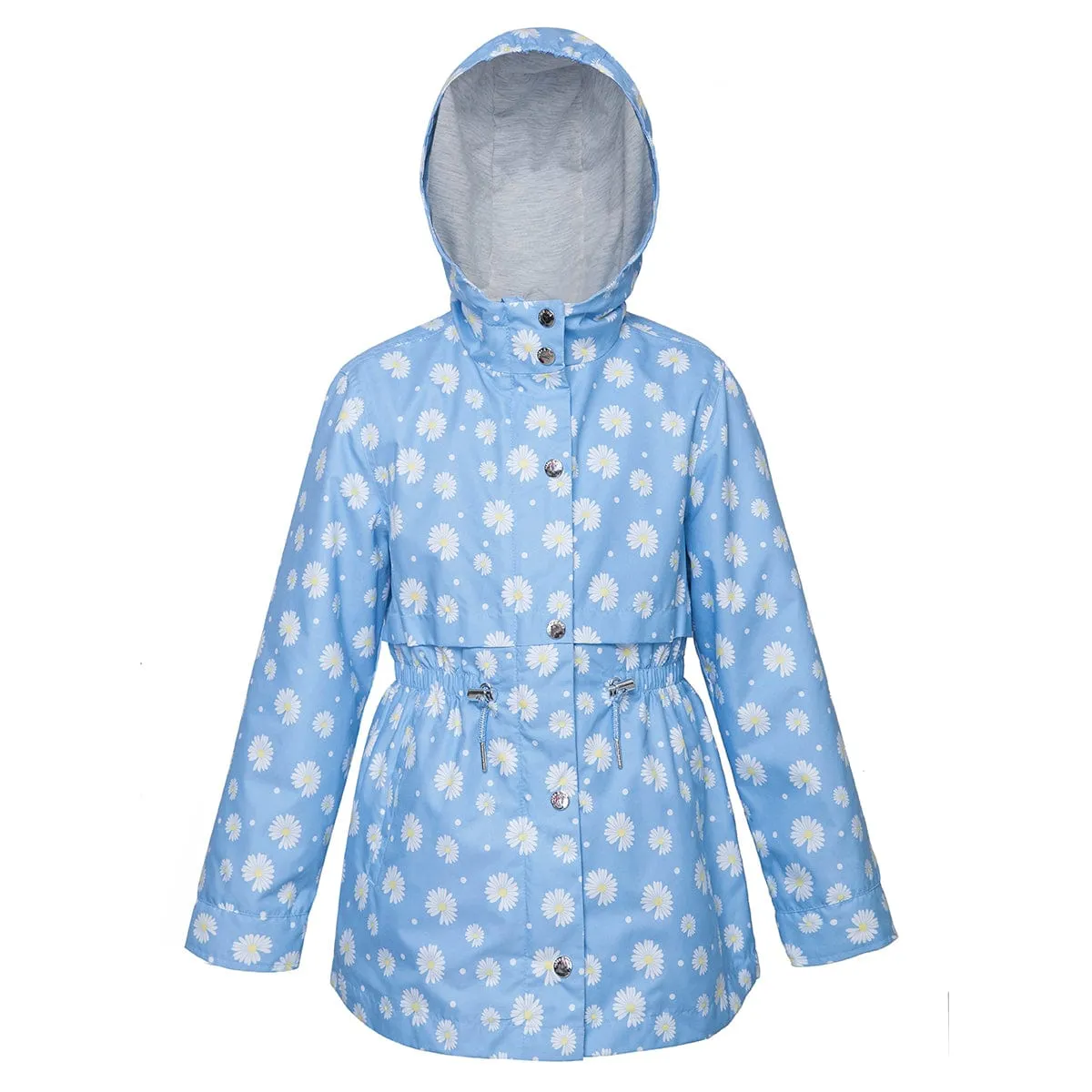 Girls' Casual Hooded Trench Coat Jacket