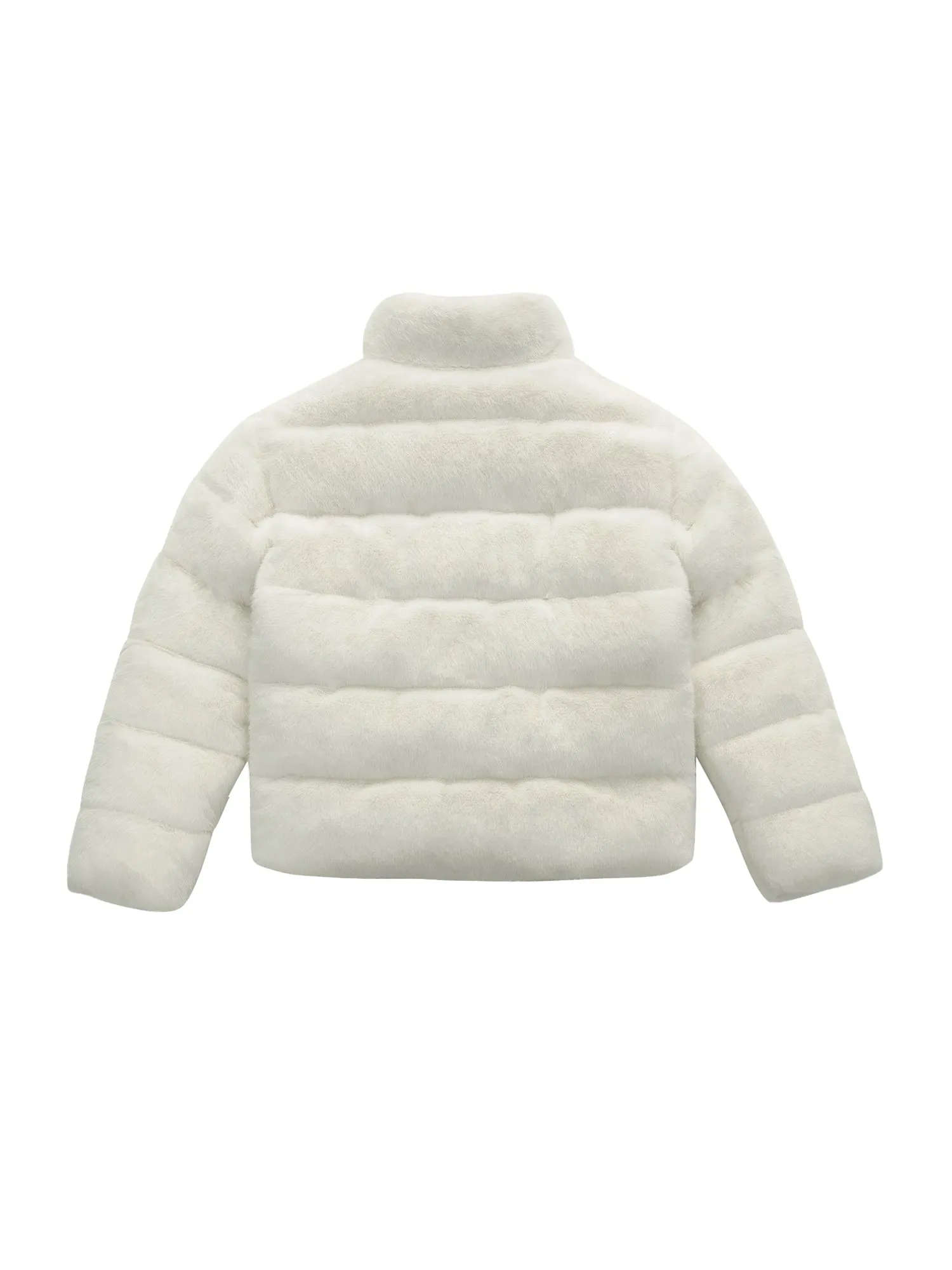 Girls' Teddy Sherpa Puffer Jacket Winter Coat