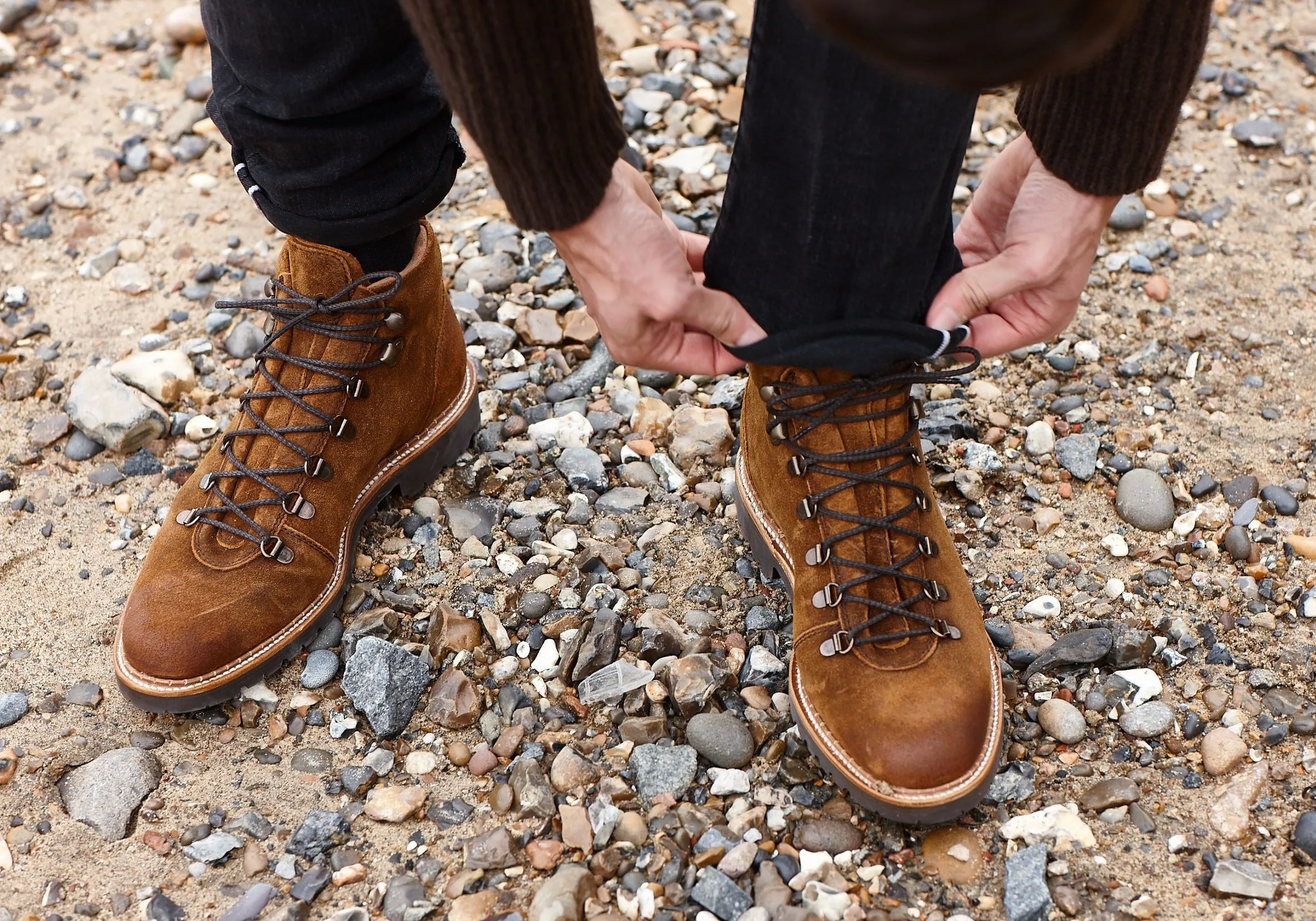 Glencoe - Tan Burnish Suede Mens Hiking Boot