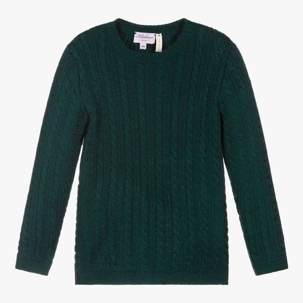 Green Knitted Wool Sweater 