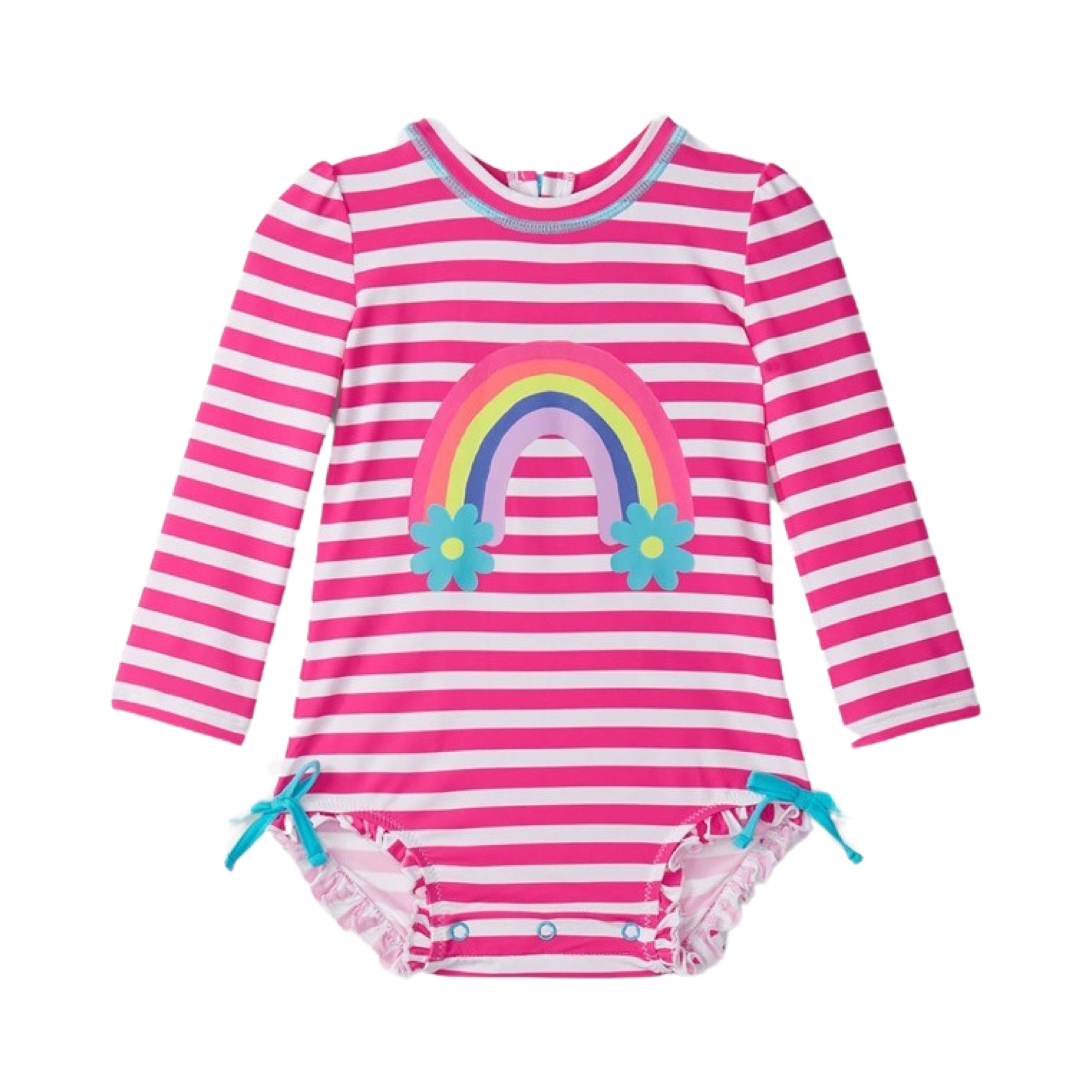 Hatley Baby Girls Candy Stripes Rashguard Swimsuit