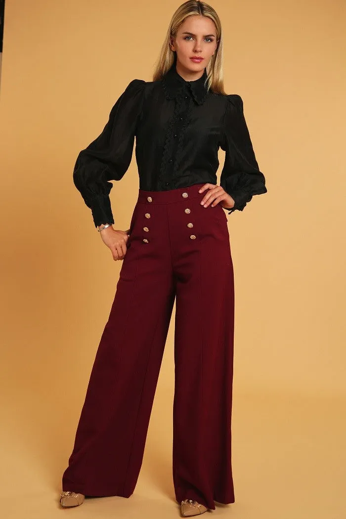 High Waisted Wide Leg Dress Pants