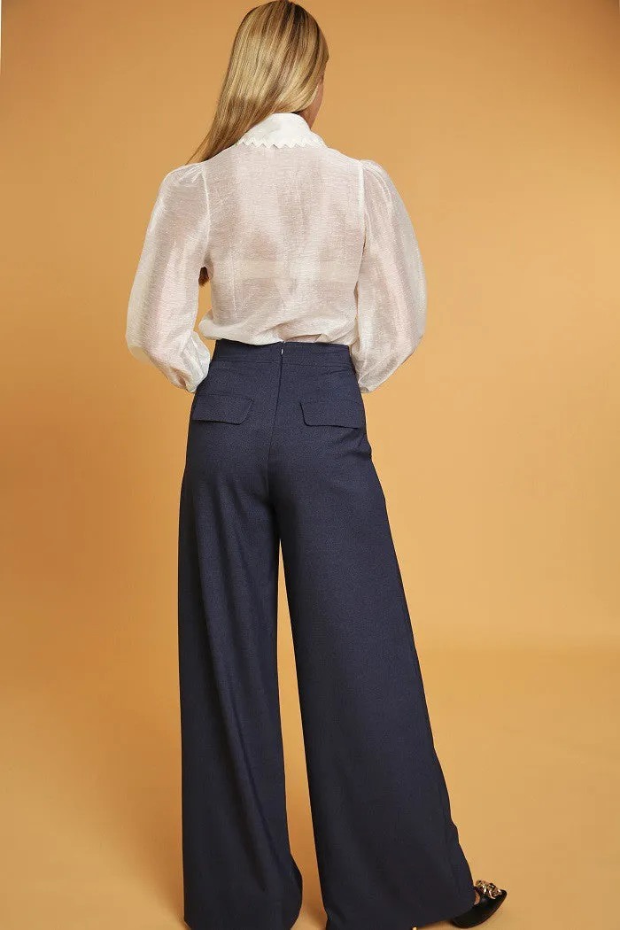 High Waisted Wide Leg Dress Pants