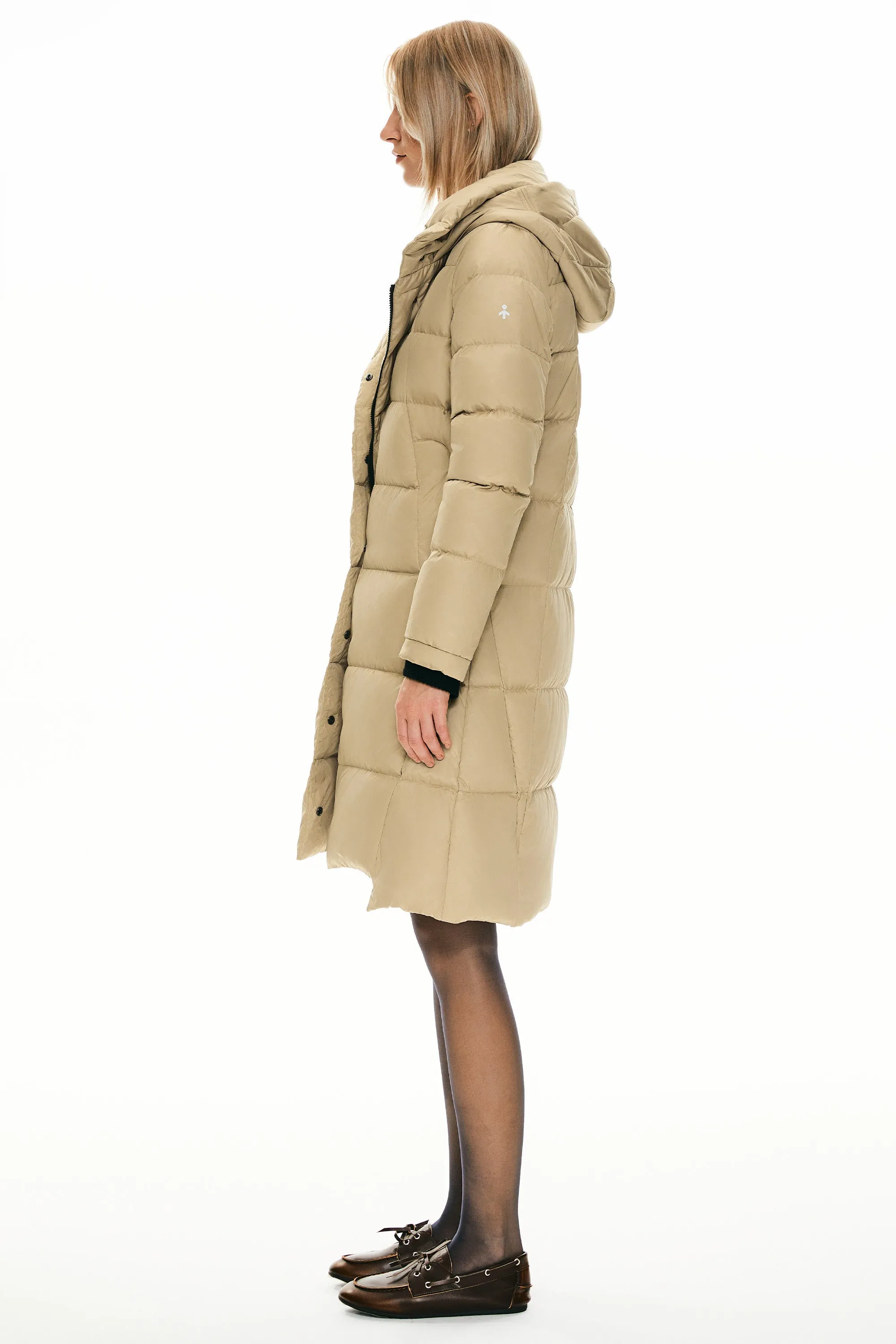 Hooded Winter Two-Way Zipper Down Coat