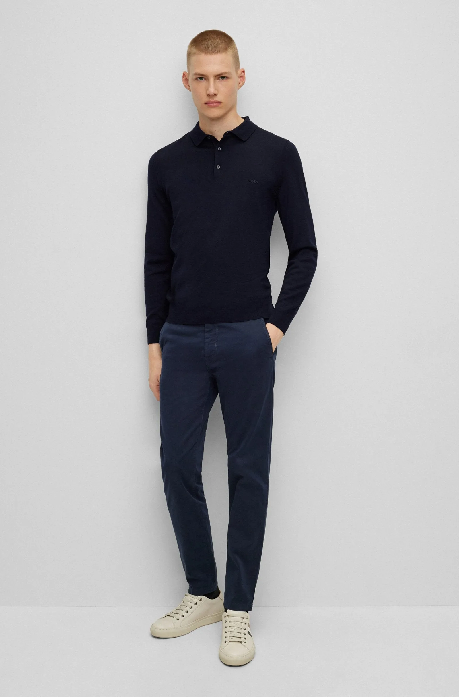 Hugo Boss Bono-L Knitted Sweater Dark Blue