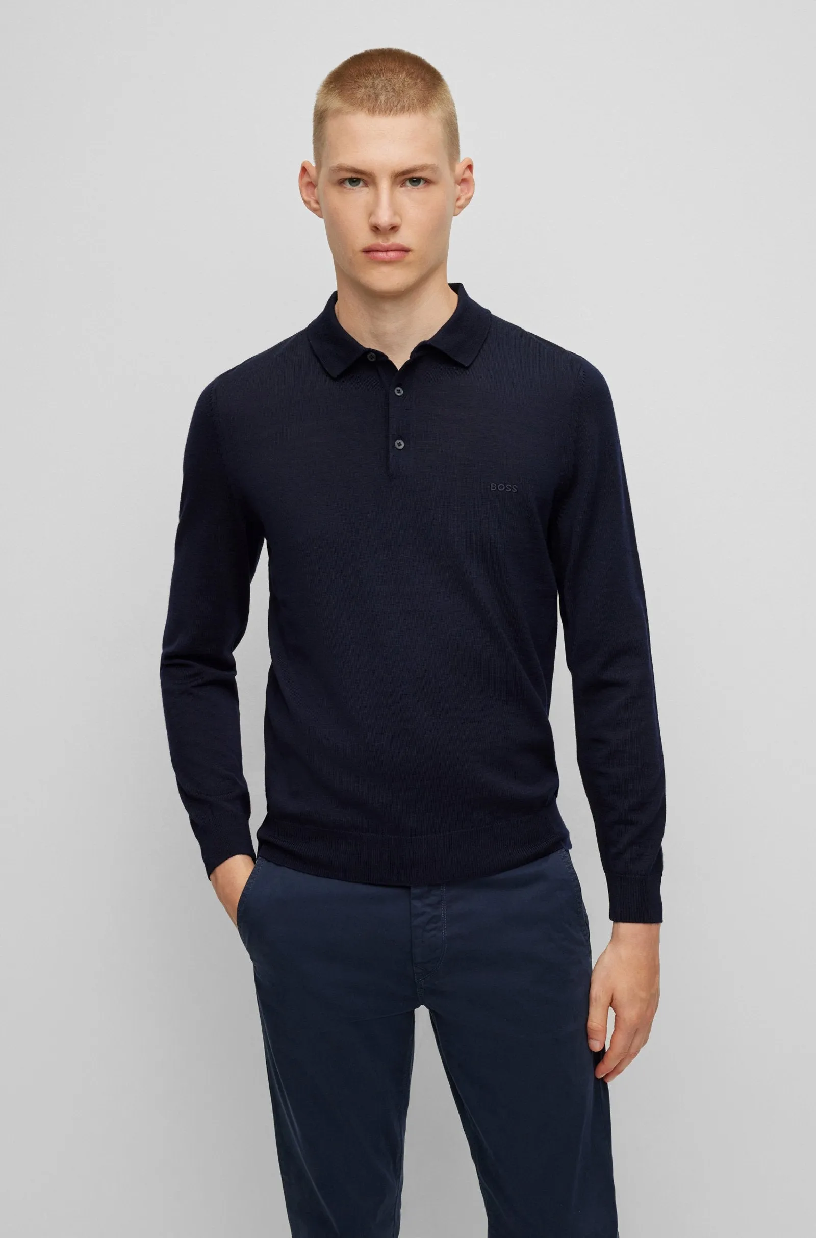 Hugo Boss Bono-L Knitted Sweater Dark Blue