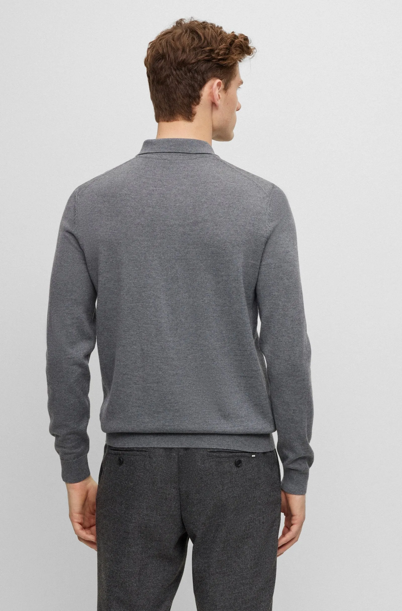 Hugo Boss Bono-L Knitted Sweater Med. Grey