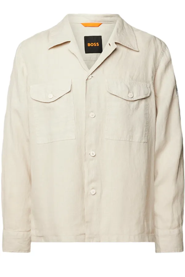 Hugo Boss Linen Overshirt Beige