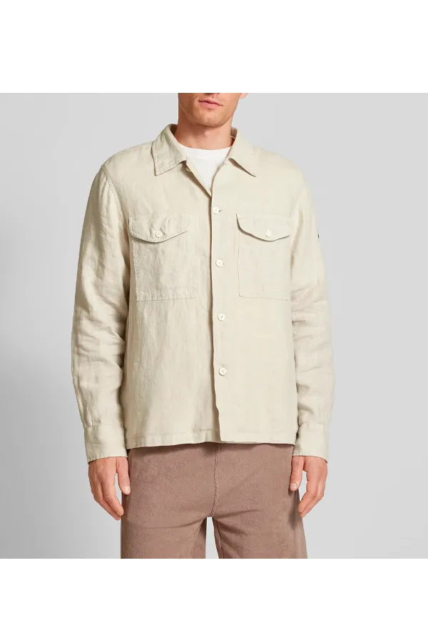 Hugo Boss Linen Overshirt Beige