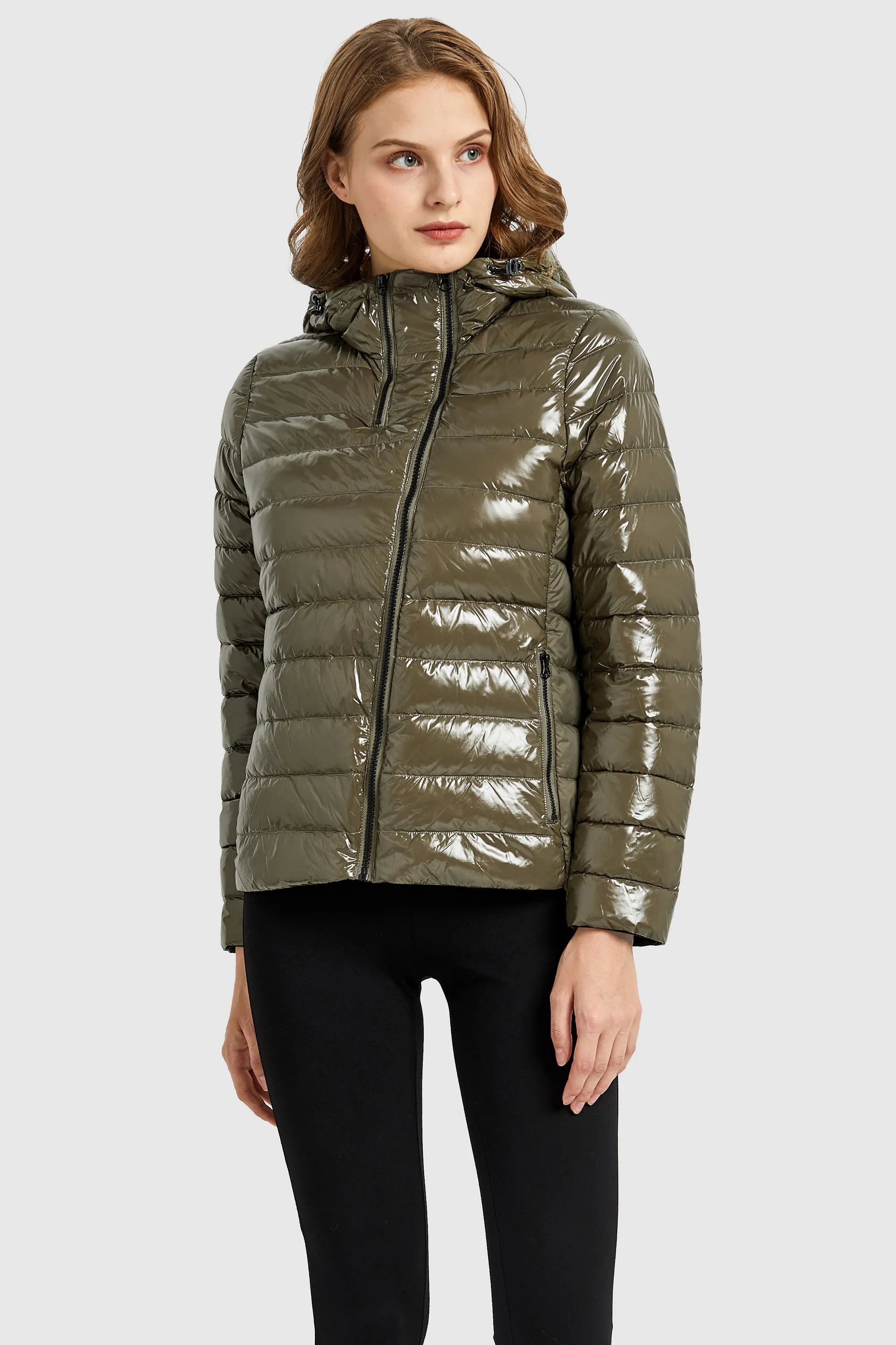 Inclined Zipper Sporty Winter Coat