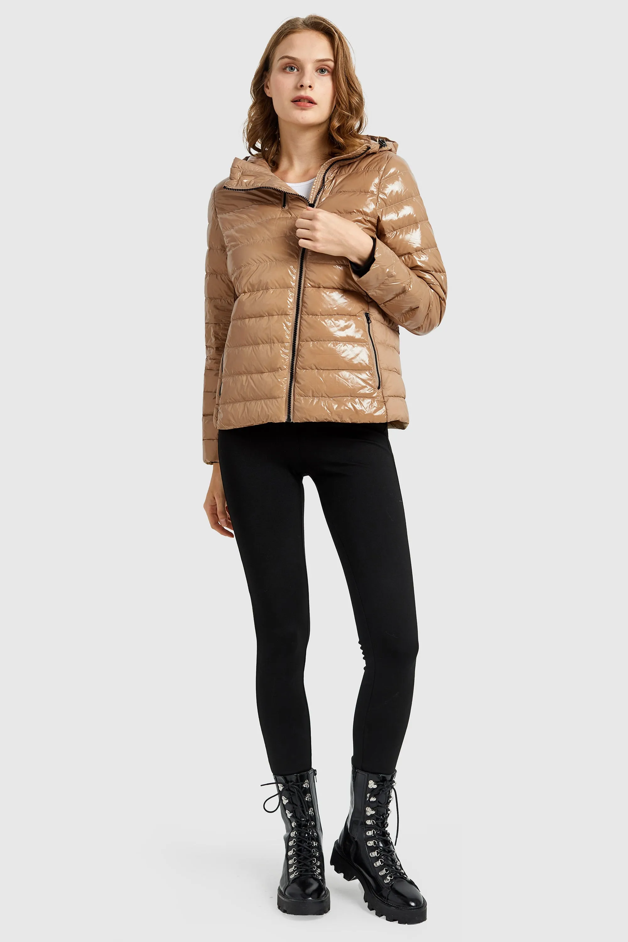 Inclined Zipper Sporty Winter Coat