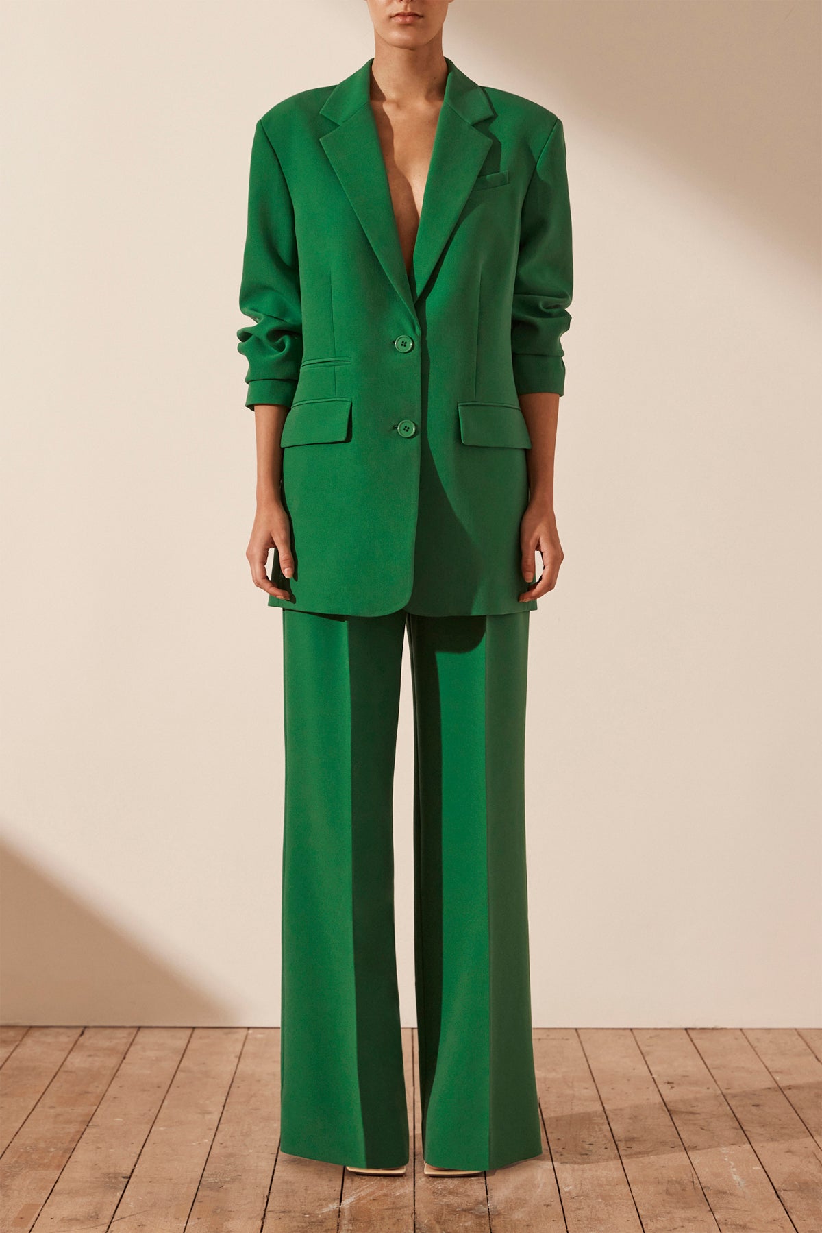 Irena Oversized Blazer - Tree Green