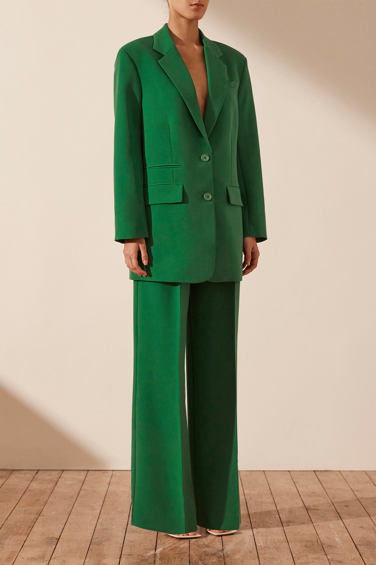 Irena Oversized Blazer - Tree Green