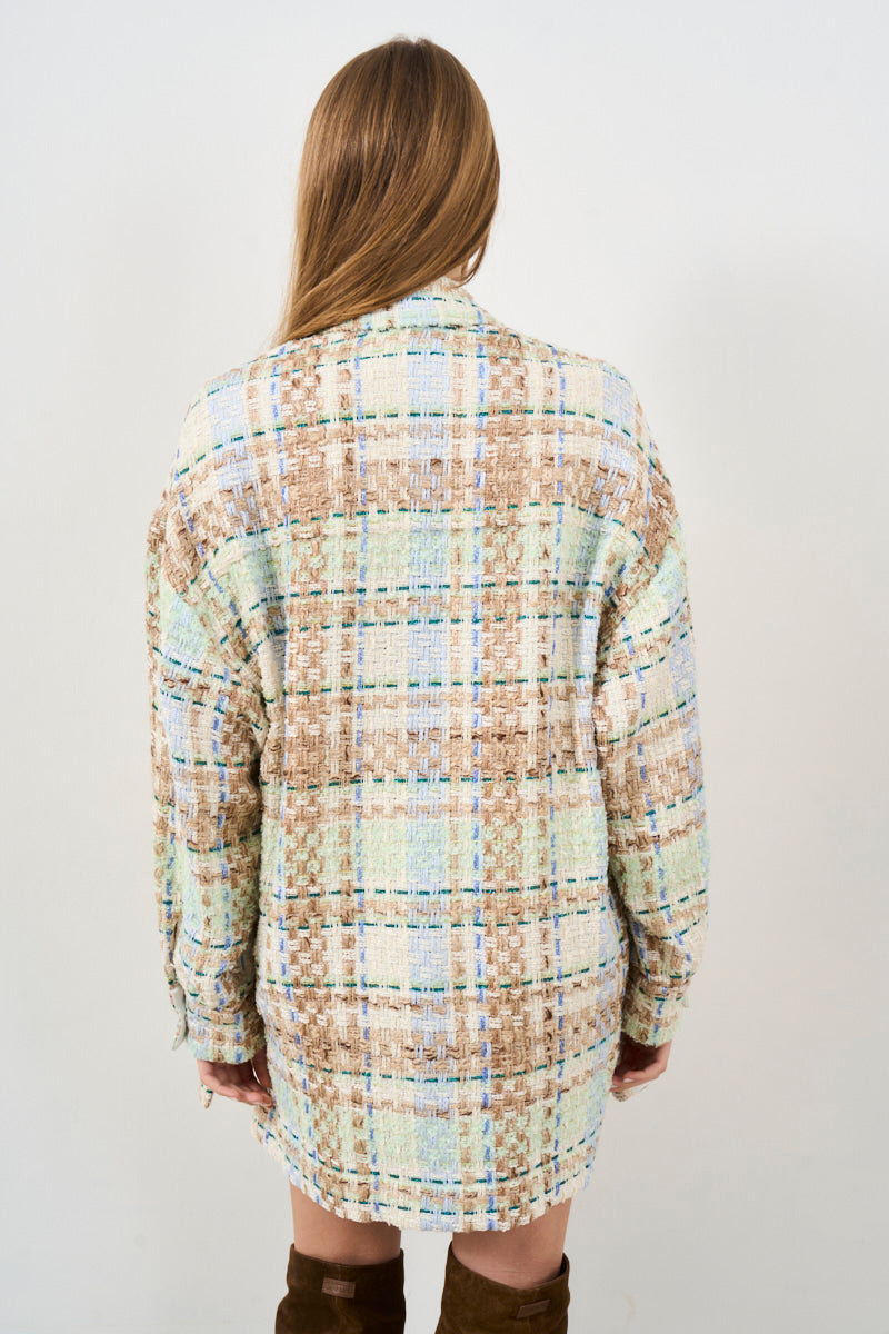 IRO Overshirt donna a fantasia in tweed