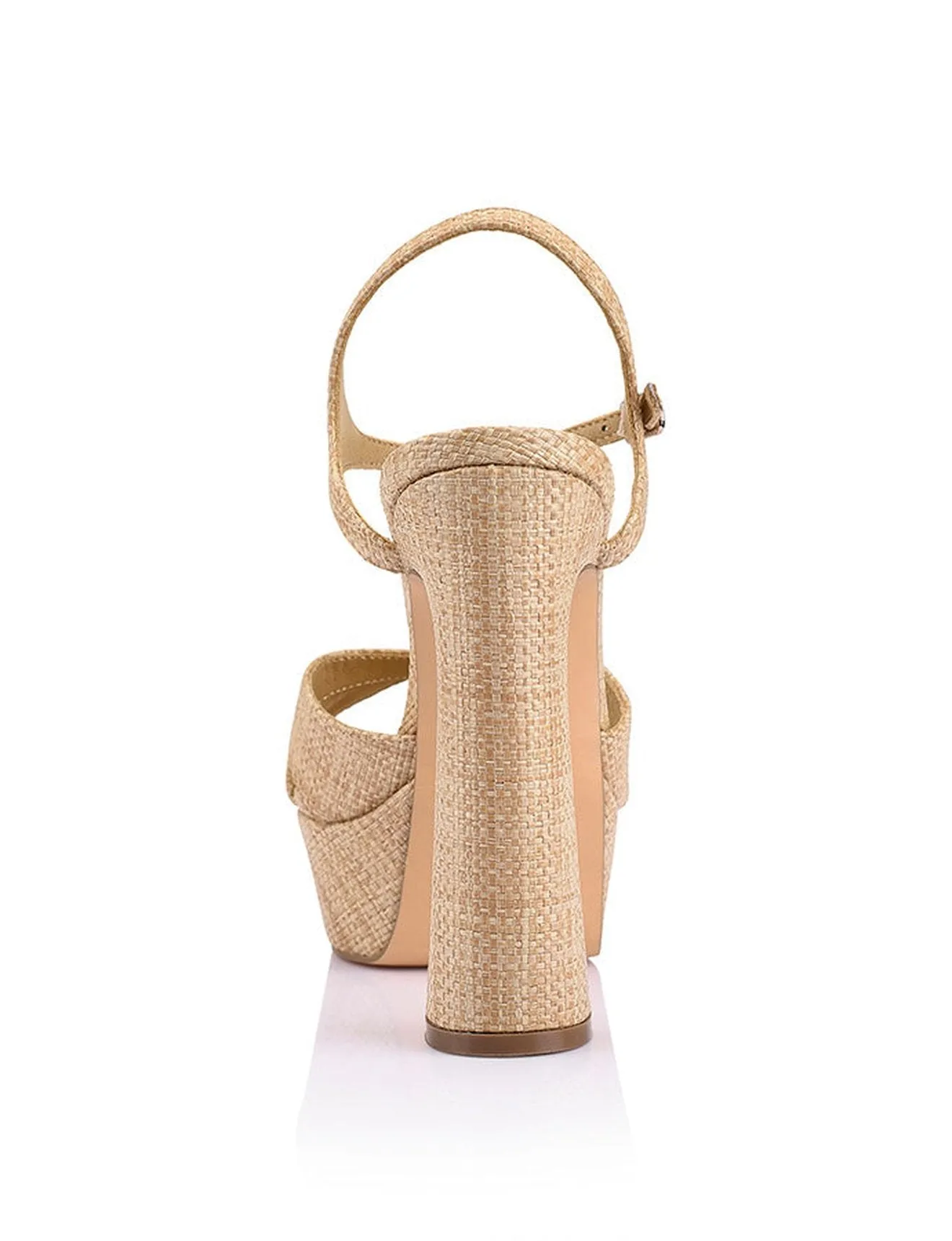 Jamie Platform Sandals - Natural Raffia