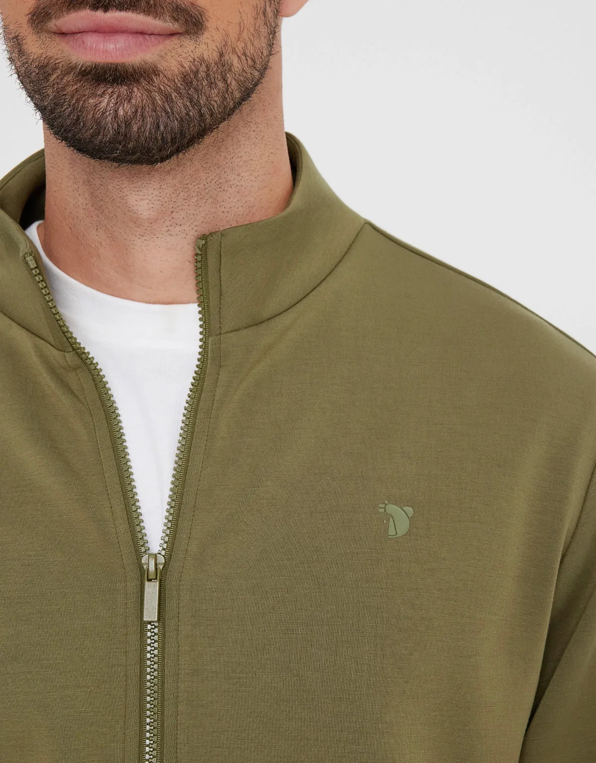 Khaki Zip-Up Hoodie - Sailsud