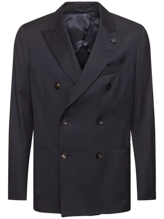 Lardini   Fine wool double breasted blazer 