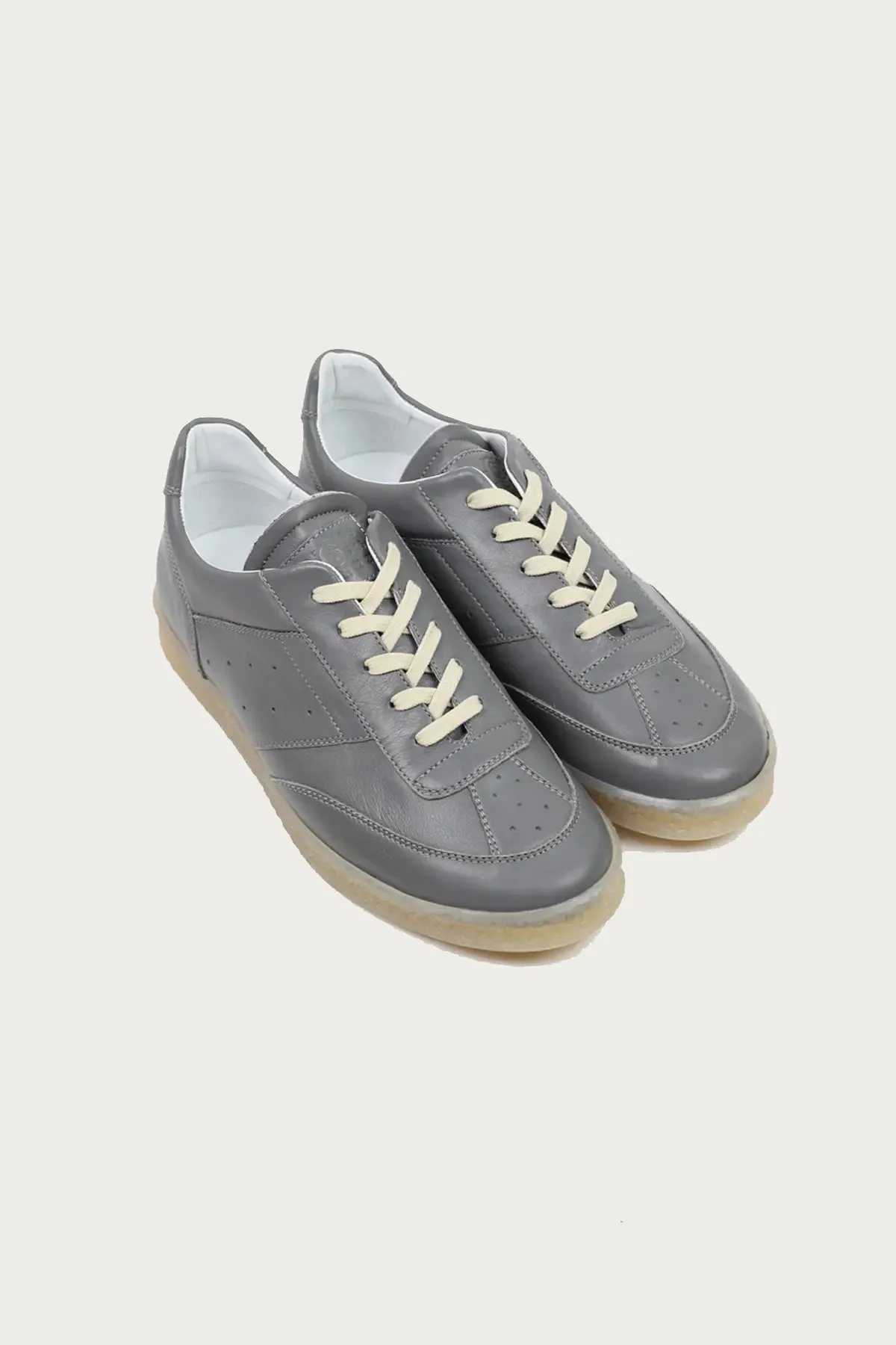 Leather 6 Court Sneakers - Grey