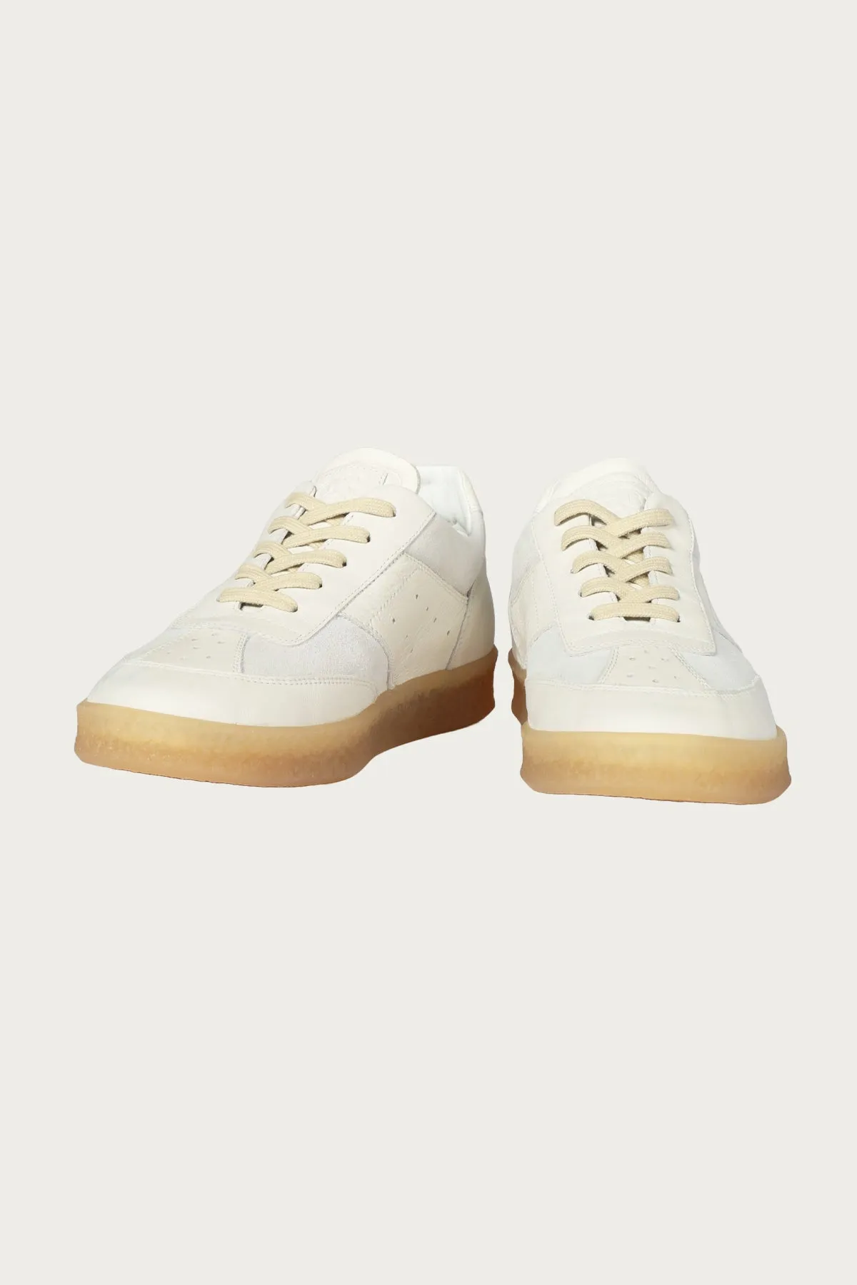 Leather 6 Court Sneakers - Off-White