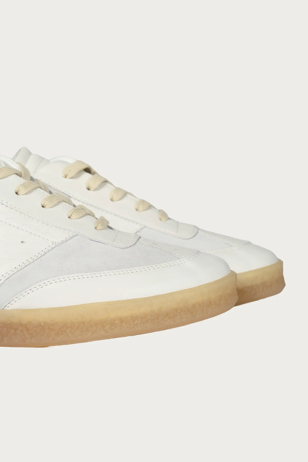 Leather 6 Court Sneakers - Off-White