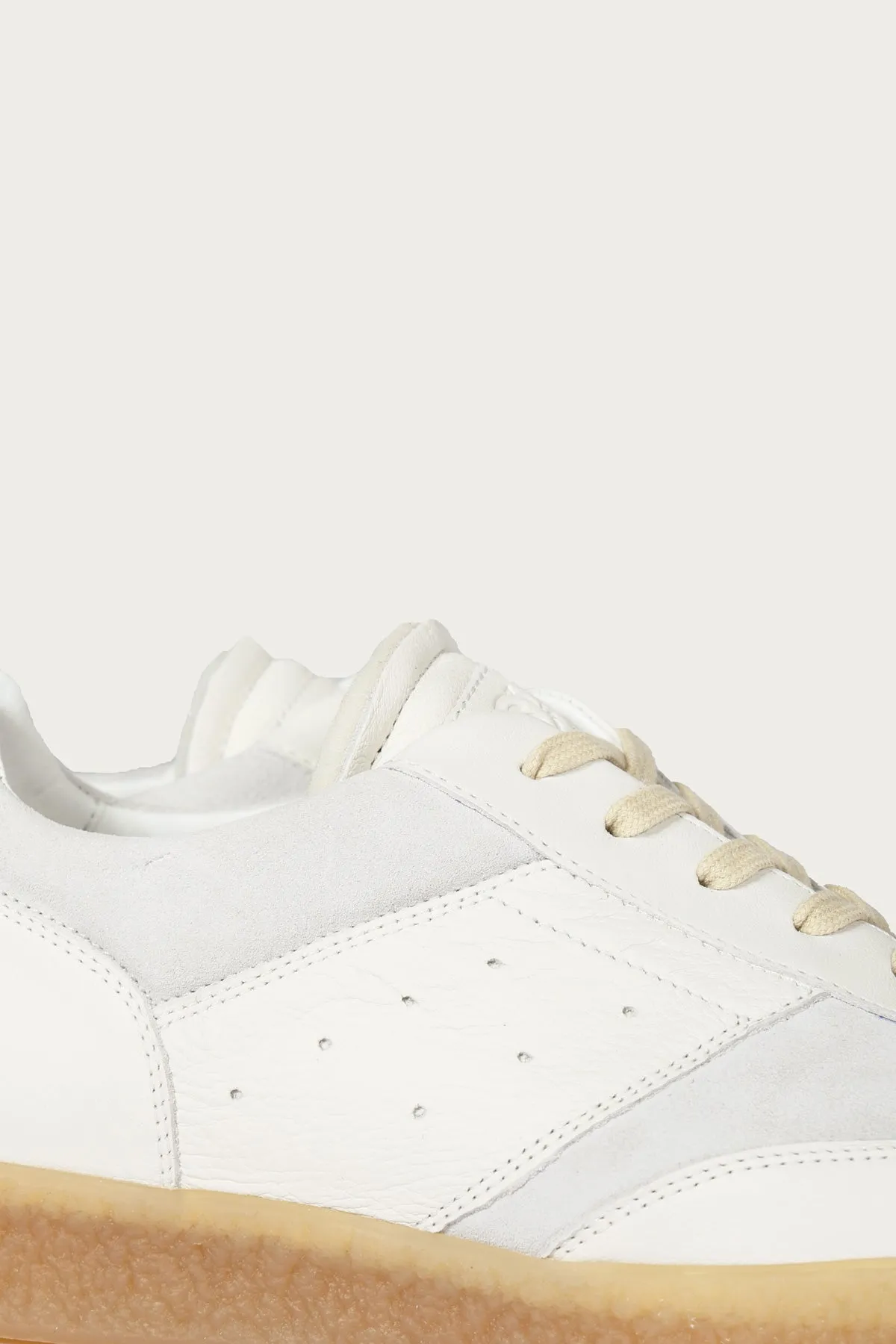 Leather 6 Court Sneakers - Off-White