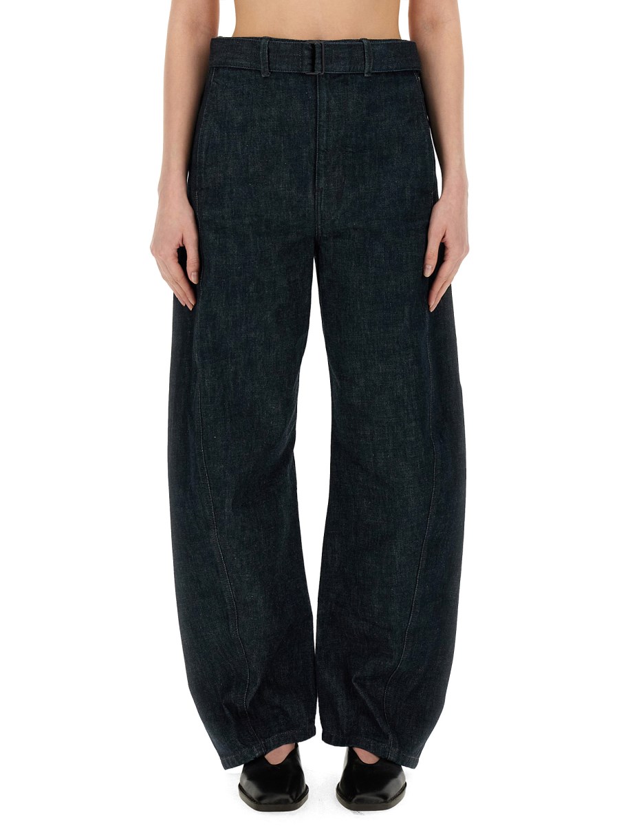 LEMAIRE    PANTS WITH COTTON DENIM BELT