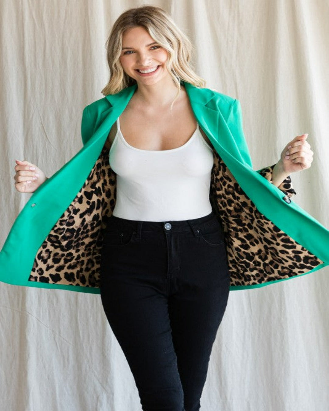 Leopard Lined Blazer