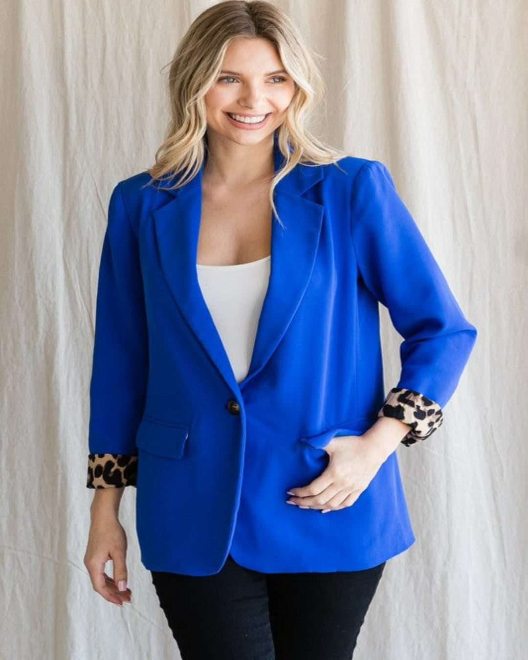 Leopard Lined Blazer